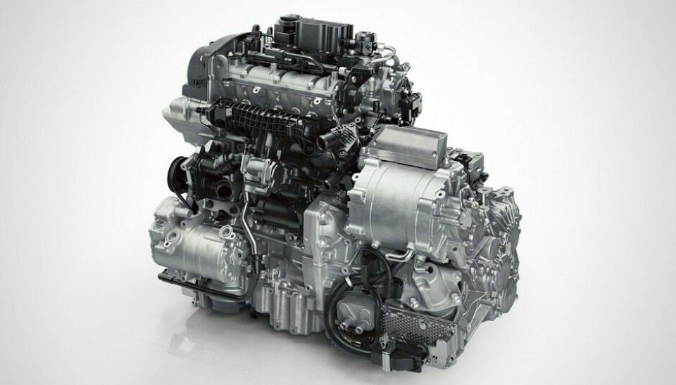 Volvos CMA-plattform3-sylindret hybrid-motor