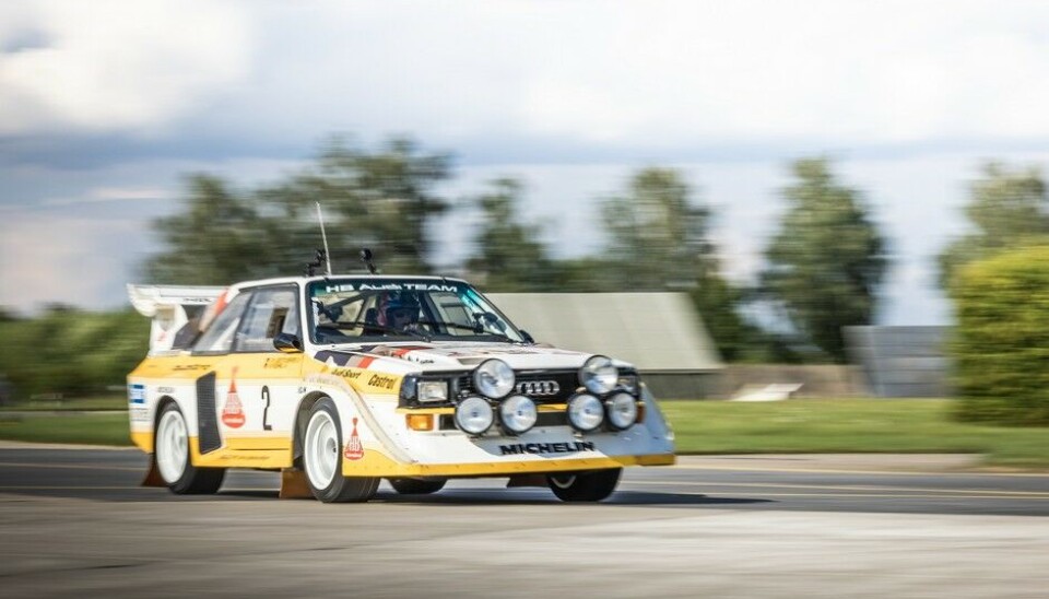 Ken Block på første besøk hos Audi