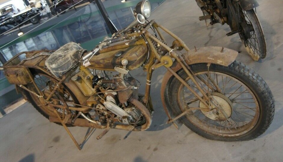 PantheonEn velpatinert Motosacoche fra 1932 og med 350 ccm.