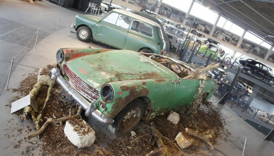 PantheonAustin Healey Sprote fra 1964, nesten like flott presentert som den 114 år gamle Belle PantheonAustin Healey Sprote fra 1964, nesten like flott presentert som den 114 år gamle Belle