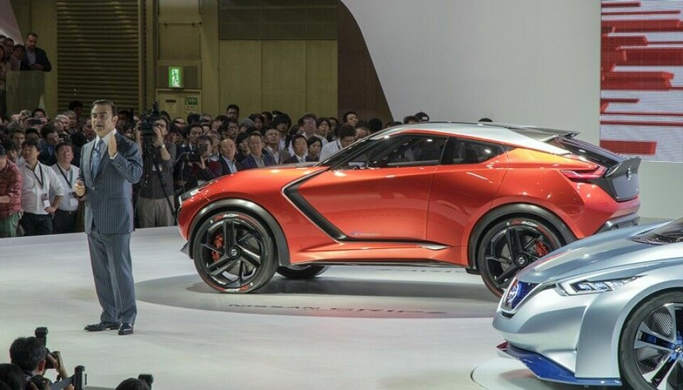 Nissan IDS ConceptRenault-Nissan-sjef Carlos Ghosn presenterer Nissans autonomprosjekt. (Foto: Øivind Skar)