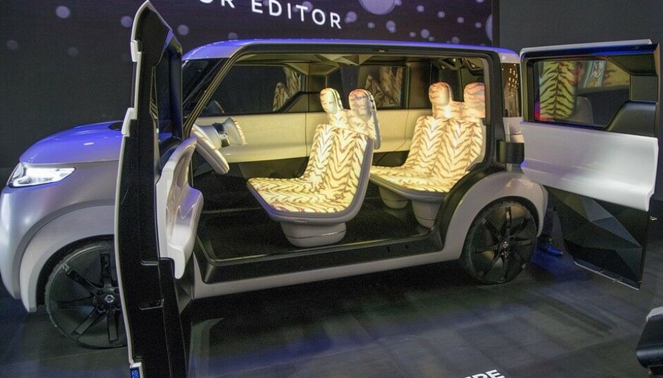 Tokyo Motor Show 2015Verdenspremiere på konseptet Nissan Teatro, en elbil basert på småbilen Dayz.Foto: Øivind Skar Tokyo Motor Show 2015Verdenspremiere på konseptet Nissan Teatro, en elbil basert på småbilen Dayz.Foto: Øivind Skar