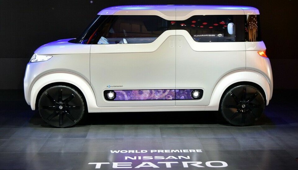 Tokyo Motor Show 2015Verdenspremiere på konseptet Nissan Teatro, en elbil basert på småbilen Dayz. Foto: Øivind Skar