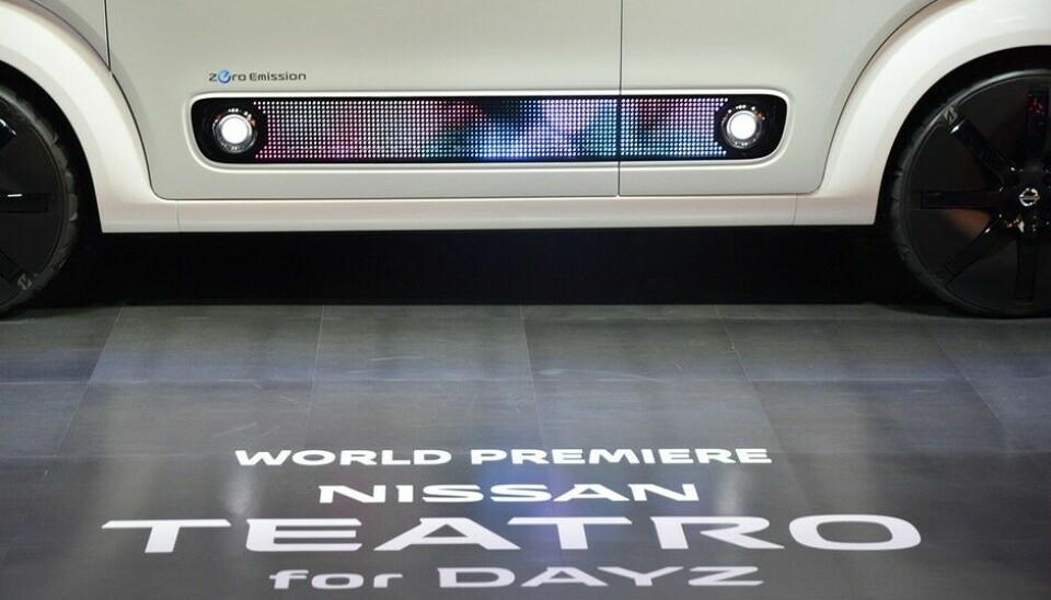 Tokyo Motor Show 2015Verdenspremiere på konseptet Nissan Teatro, en elbil basert på småbilen Dayz. Foto: Øivind Skar